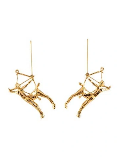 Pre-owned Givenchy Sagittarius Zodiac Drop Earrings In Multi