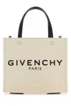 Givenchy Ivory Canvas Mini G-tote Handbag In Beigeblack