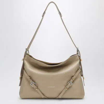 Givenchy Sand Leather Medium Voyou Shoulder Bag In Neutral