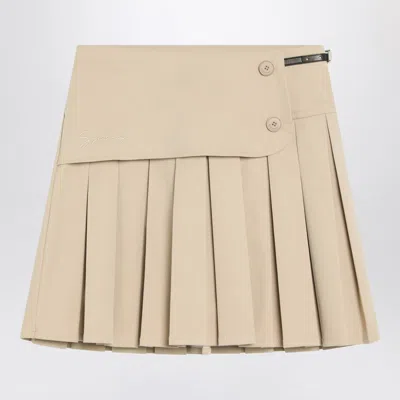 Givenchy Kids' Sand Pleated Skirt In Neutral