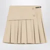 Givenchy Sand Pleated Skirt In Brown