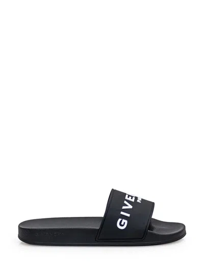 Givenchy Sandal With Logo In Black