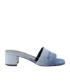 Givenchy '4g' Open Toe Block Heel Sandals In Blue