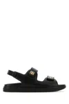 Givenchy Women Leather Sandals With 4g Metal Details In Black