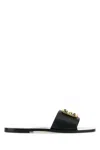 Givenchy Lamb Leather Sandals With Metallic Embellishment In Black