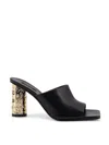 Givenchy Leather Sandals Open Squared Toe Heel In Black