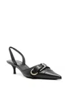 Givenchy Voyou Buckled Textured-leather Slingback Pumps