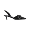 Givenchy Voyou Buckled Textured-leather Slingback Pumps In Black