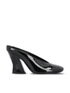 Givenchy Sculpted Heeled Mules In Patent Leather In Black