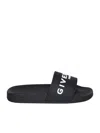 Givenchy 4g Leather-trimmed Embroidered Raffia Slides