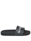 Givenchy Sandalo Slide Con Logo In Black
