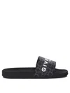 Givenchy Sandalo Slide Con Logo In Black