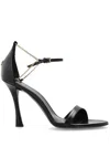 Givenchy 4g Liquid 90 Leather Sandals In Black