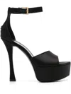Givenchy 4g Liquid Logo Platform Sandal In Black