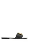 Givenchy Lamb Leather Sandals With Metallic Embellishment In Black