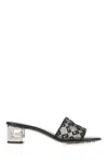 Givenchy Logo Fabric Sandals Sculpture Heel In Black