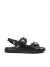Givenchy Women Leather Sandals With 4g Metal Details In Black