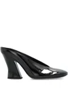Givenchy Patent Leather Heeled Mules In Black