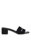 Givenchy Canvas 4g Mules In Black