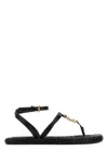 Givenchy 4g Liquid Leather Sandal In Black