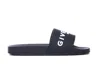 Givenchy 4g Leather-trimmed Embroidered Raffia Slides In Black