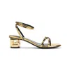 Givenchy G-cube 45 Leather Sandals In Grey
