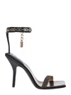 GIVENCHY GIVENCHY SANDALS WITH EMBOSSED 4G LOGO AND CHAIN IN LEATHER