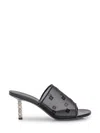 Givenchy G-cube 70 Leather And Mesh Mules