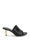 Givenchy G Cube Leather Mules In Black