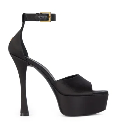 GIVENCHY SATIN 4G LIQUID PLATFORM SANDALS 130