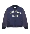 Givenchy Deep Navy Satin-finish Bomber Jacket In Blue