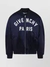 Givenchy Deep Navy Satin-finish Bomber Jacket In Blue