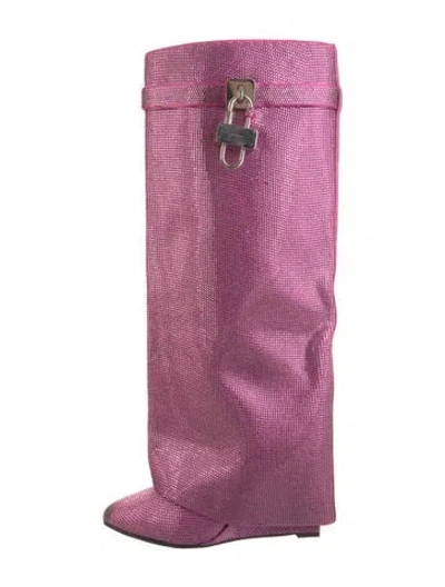 Pre-owned Givenchy Satin Boots In Pink