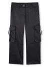 Givenchy Satin Cargo Trousers In Black