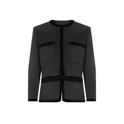 Givenchy Satin Jacket In Black