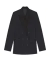 Givenchy Satin-lapels Double-breasted Blazer In Black