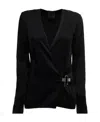 Givenchy Satin Long-sleeved Blouse In Black