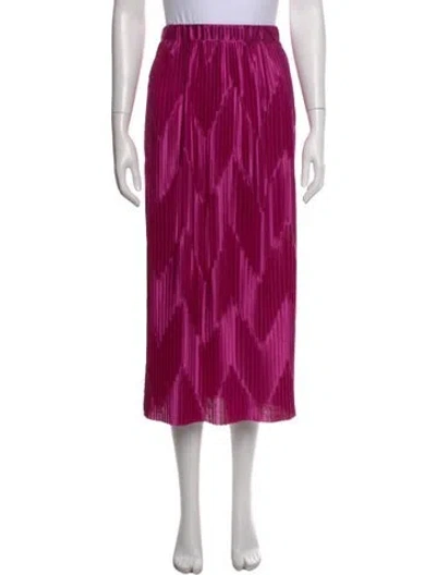 Pre-owned Givenchy Satin Midi Length Skirt In Pink