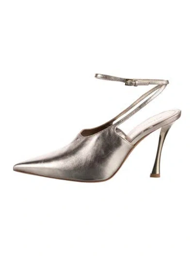 Pre-owned Givenchy Satin Slingback Pumps In Multi