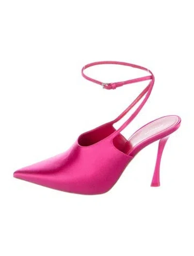Pre-owned Givenchy Satin Slingback Pumps In Pink