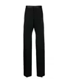 Givenchy Slim Fit Tailored Pants In Wool With Satin In Black