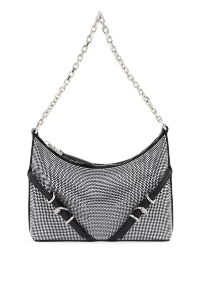 Givenchy Satin 'voyou Party' Shoulder Bag With Rhinestones In Black,silver