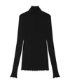 Givenchy Scallop-edge Roll Neck Jumper In Black