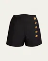 Givenchy Shorts In Wool And Mohair With Buttons In Black