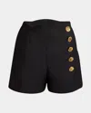Givenchy Shorts In Wool And Mohair With Buttons In Black