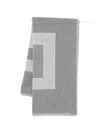 Givenchy Large Scarf Contrasting Border Geometric Pattern In Gray