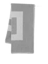 Givenchy Large Scarf Contrasting Border Geometric Pattern In Gray