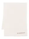 Givenchy Embroidered Logo Design Scarf In Beige