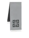 Givenchy Rectangular Scarf Soft Drape Fringed Edges In Gray