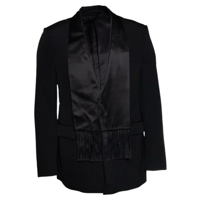 Pre-owned Givenchy , Scarf Lapel Blazer In Black
